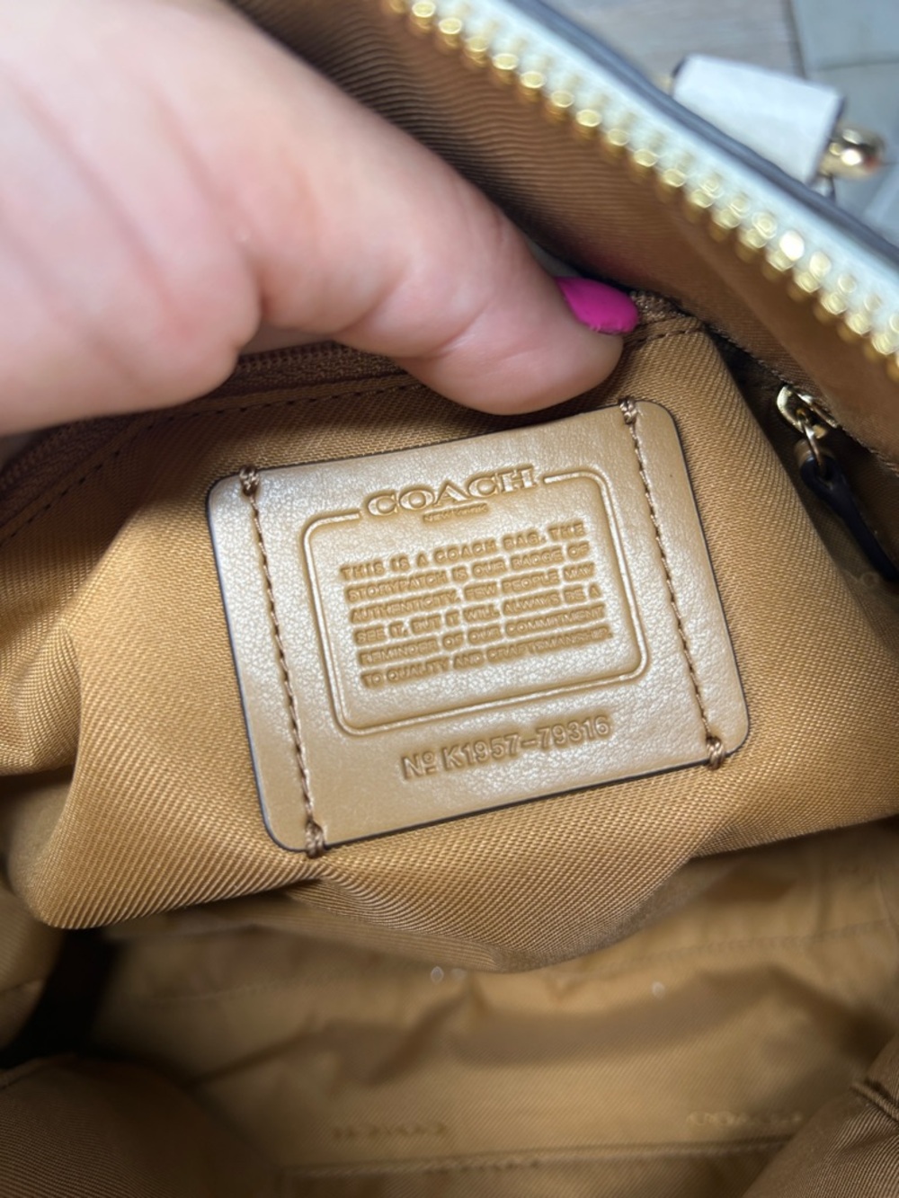 Coach cream satchel - Picture 6 of 13